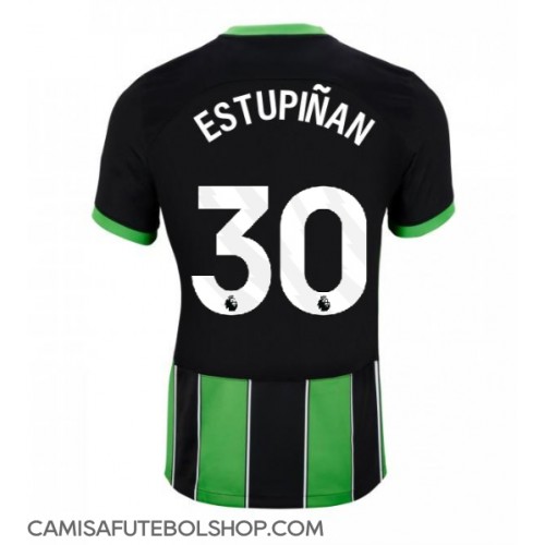 Camisa de time de futebol Brighton Pervis Estupinan #30 Replicas 3º Equipamento 2024-25 Manga Curta